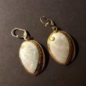 Elegant Gold and Silver Shell Earrings